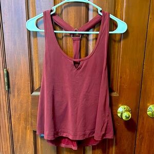Forever 21 Women's Burgundy Tank with geometric straps